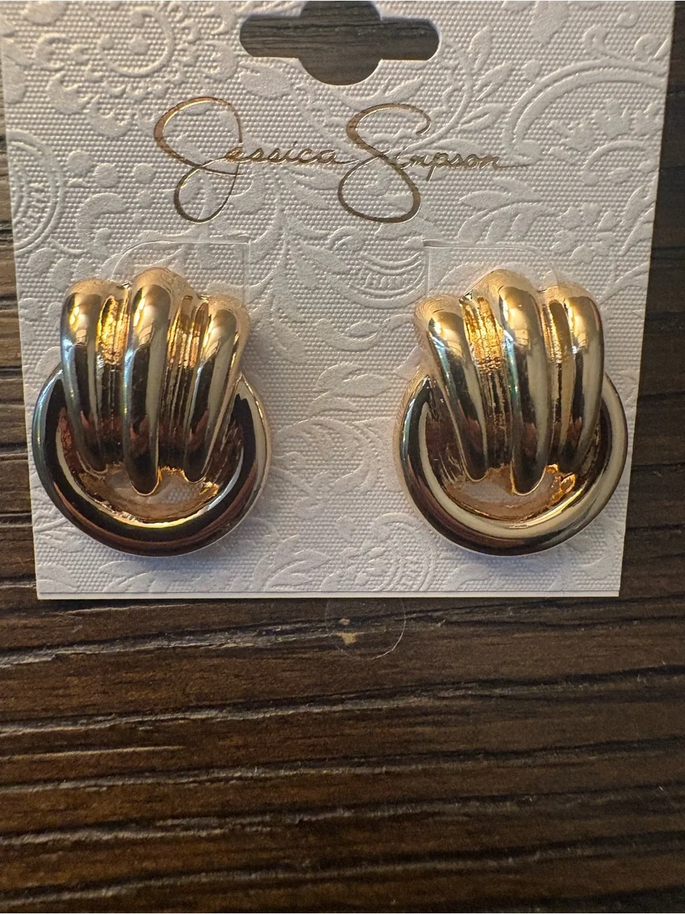 NEW Jessica Simpson Gold Earrings